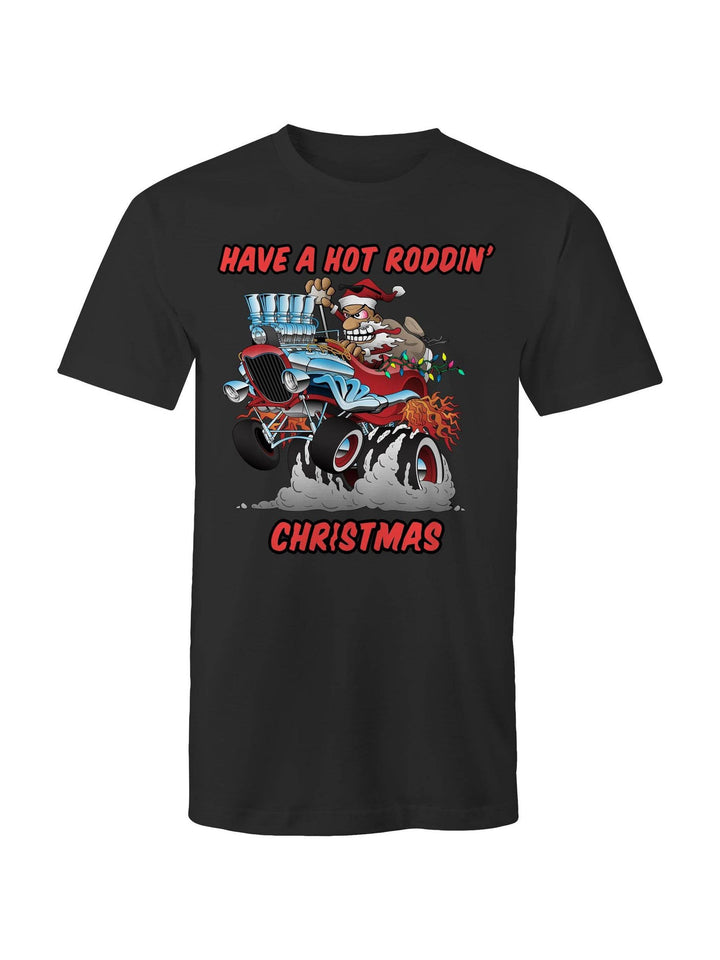 Hot Roddin' Christmas - Mens T-Shirt - Poison Arrow Retro