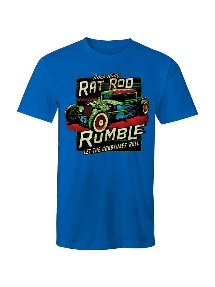 Rockabilly Rat Rod Rumble - Mens T-Shirt - Poison Arrow Retro