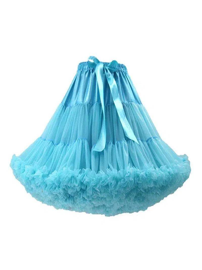 Light Blue Fluffy Petticoat 55cm - Poison Arrow Retro