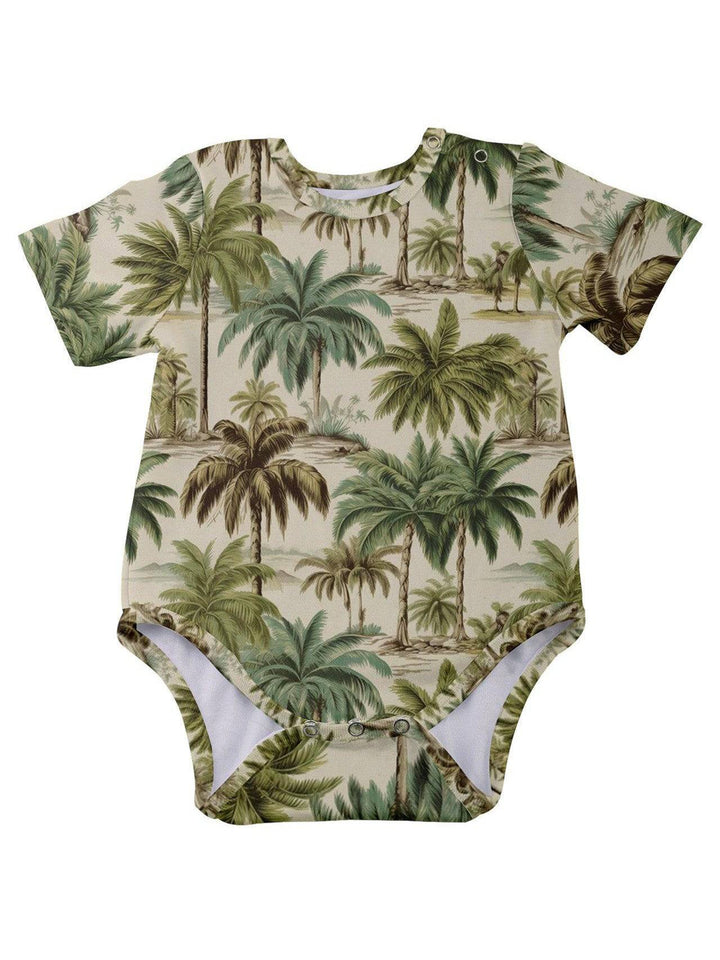 Palm Haven Baby Short Sleeve Onesie Bodysuit - Poison Arrow Retro