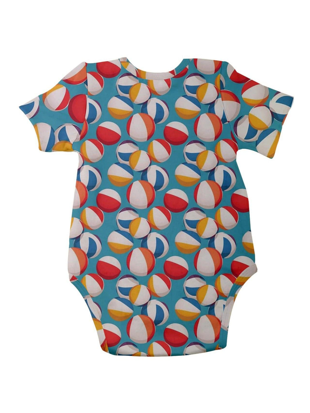 Retro Beach Balls Baby Short Sleeve Onesie Bodysuit - Poison Arrow Retro