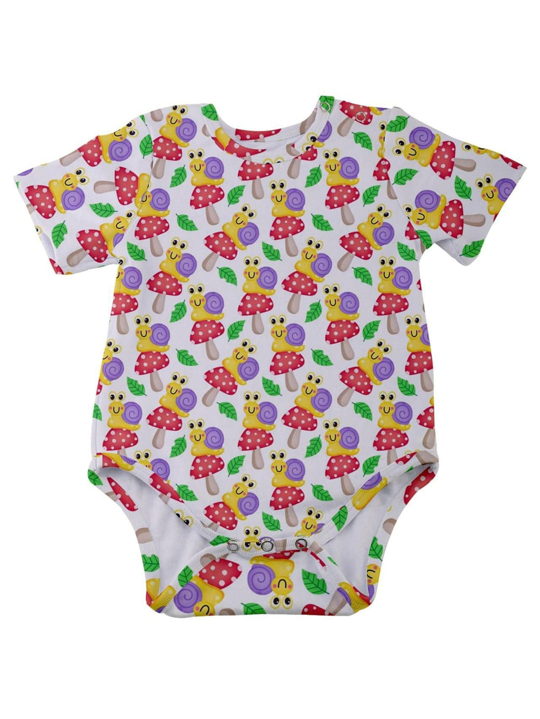 Snailtopia Baby Short Sleeve Bodysuit - Poison Arrow Retro