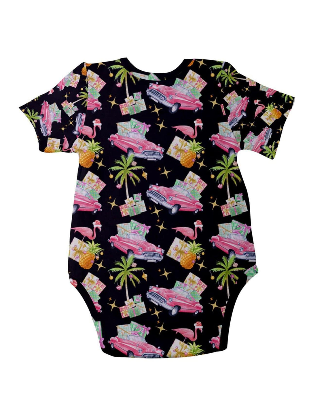 Tropical Christmas Baby Short Sleeve Onesie Bodysuit - Poison Arrow Retro