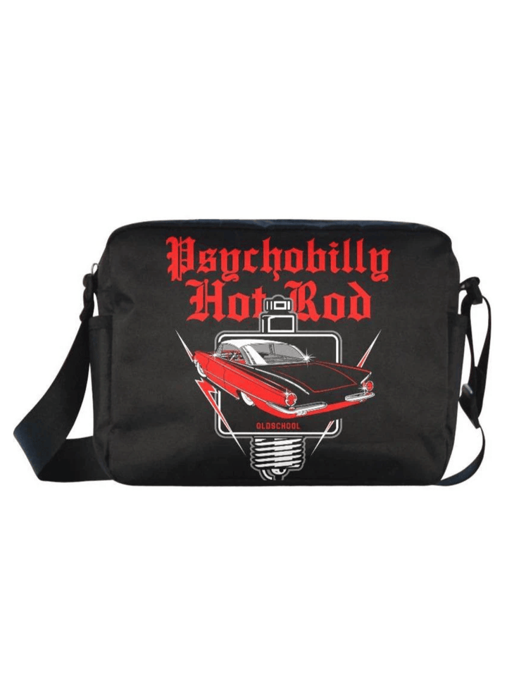 PSYCHOBILLY HOTROD Classic Cross-body Nylon Bags - Poison Arrow Retro