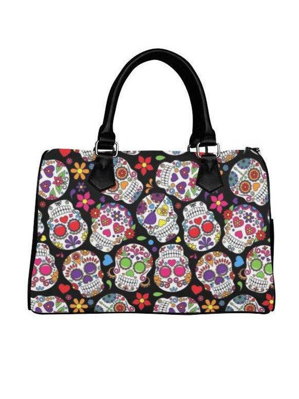 SUGARSKULLS Barrel Type Handbag - Poison Arrow Retro