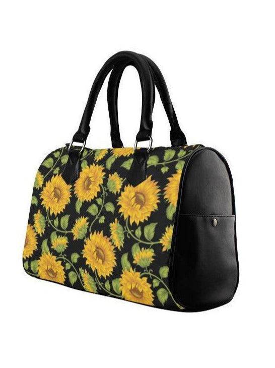 SUNFLOWERS BLACK Barrel Type Handbag - Poison Arrow Retro