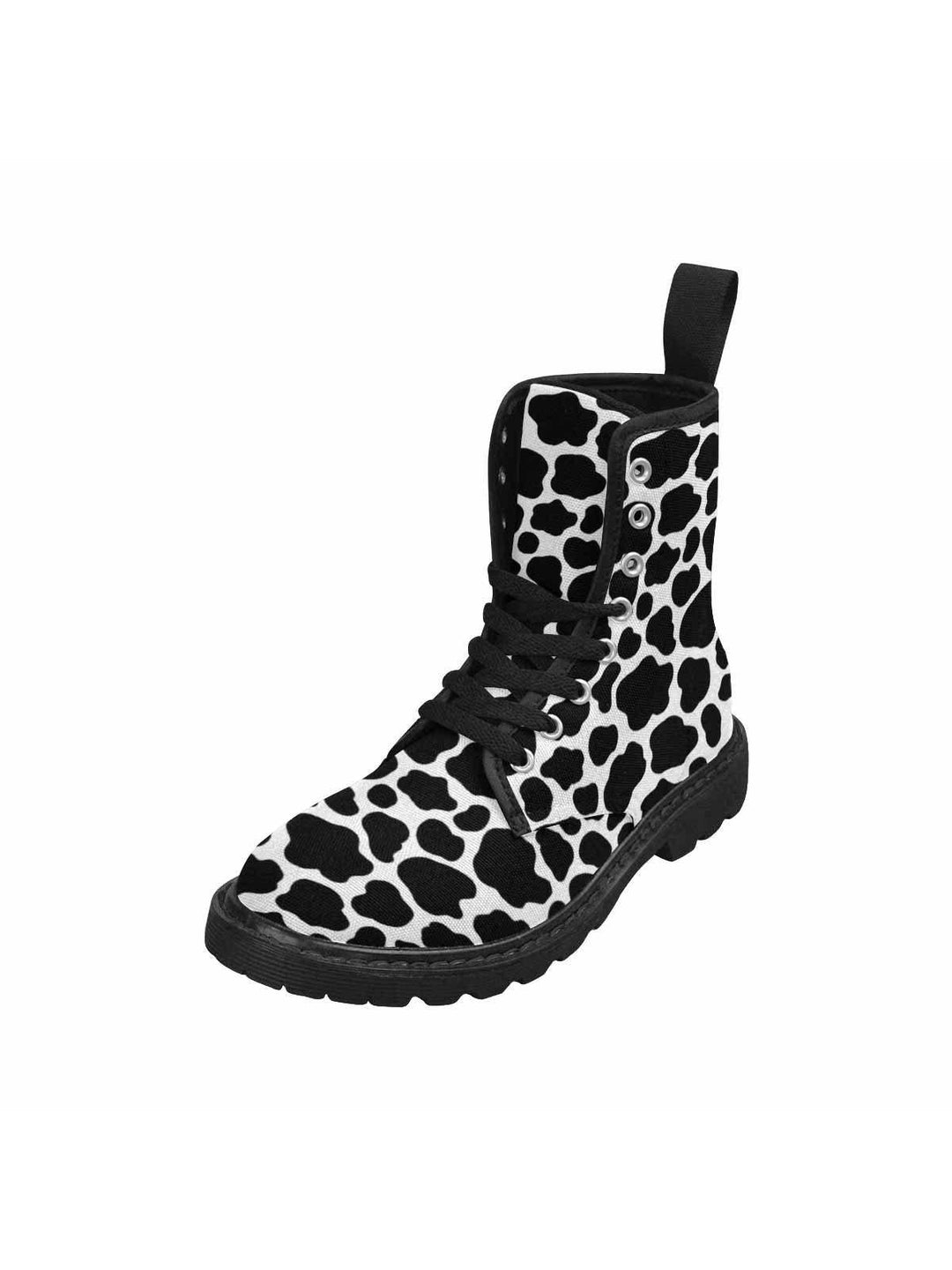 Moo Cows Lace Up Combat Boots