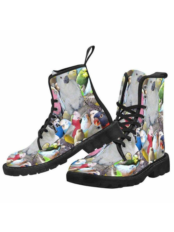 Parrot Lovers Lace Up Combat Boots