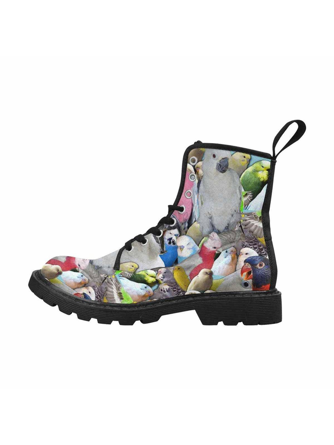 Parrot Lovers Lace Up Combat Boots