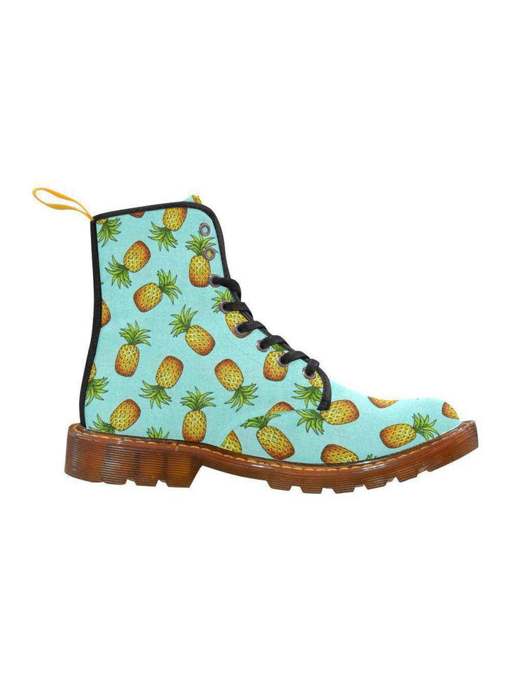 Pina Colada Pineapple Women's Lace Up Combat Boots