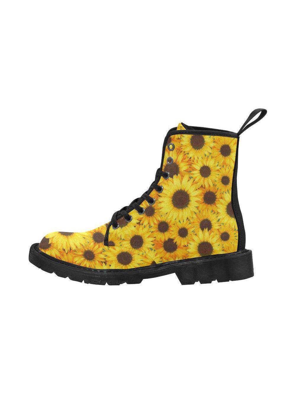 SUNFLOWERS  Women's Lace Up Canvas Boots