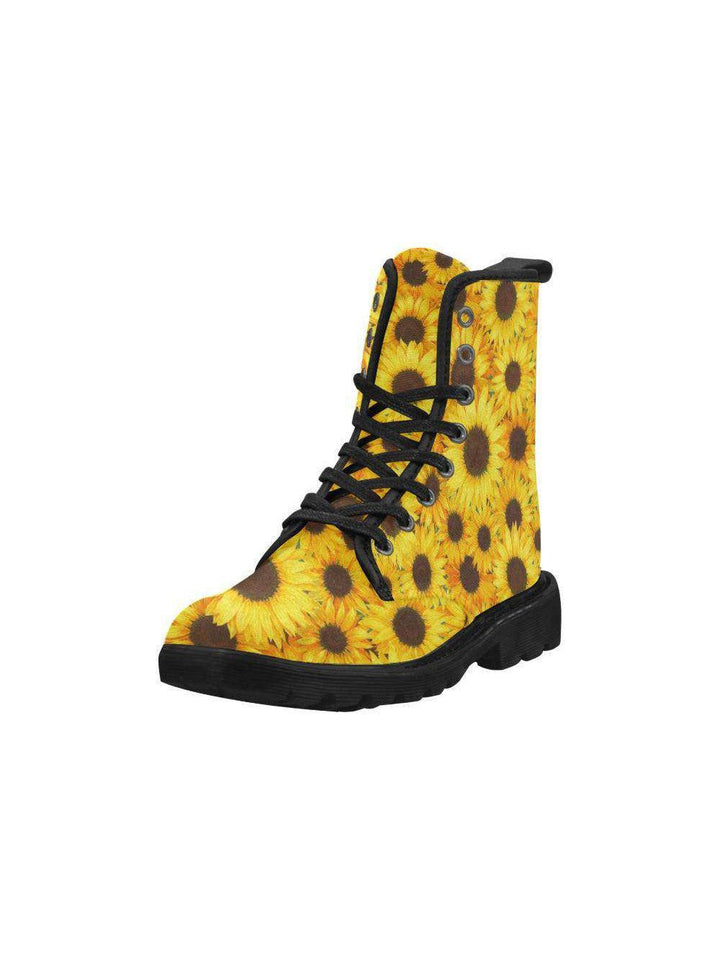 SUNFLOWERS  Women's Lace Up Canvas Boots