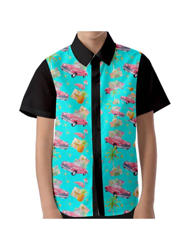 Tropical Christmas Kids' Unisex Short Sleeve Shirt - Poison Arrow Retro