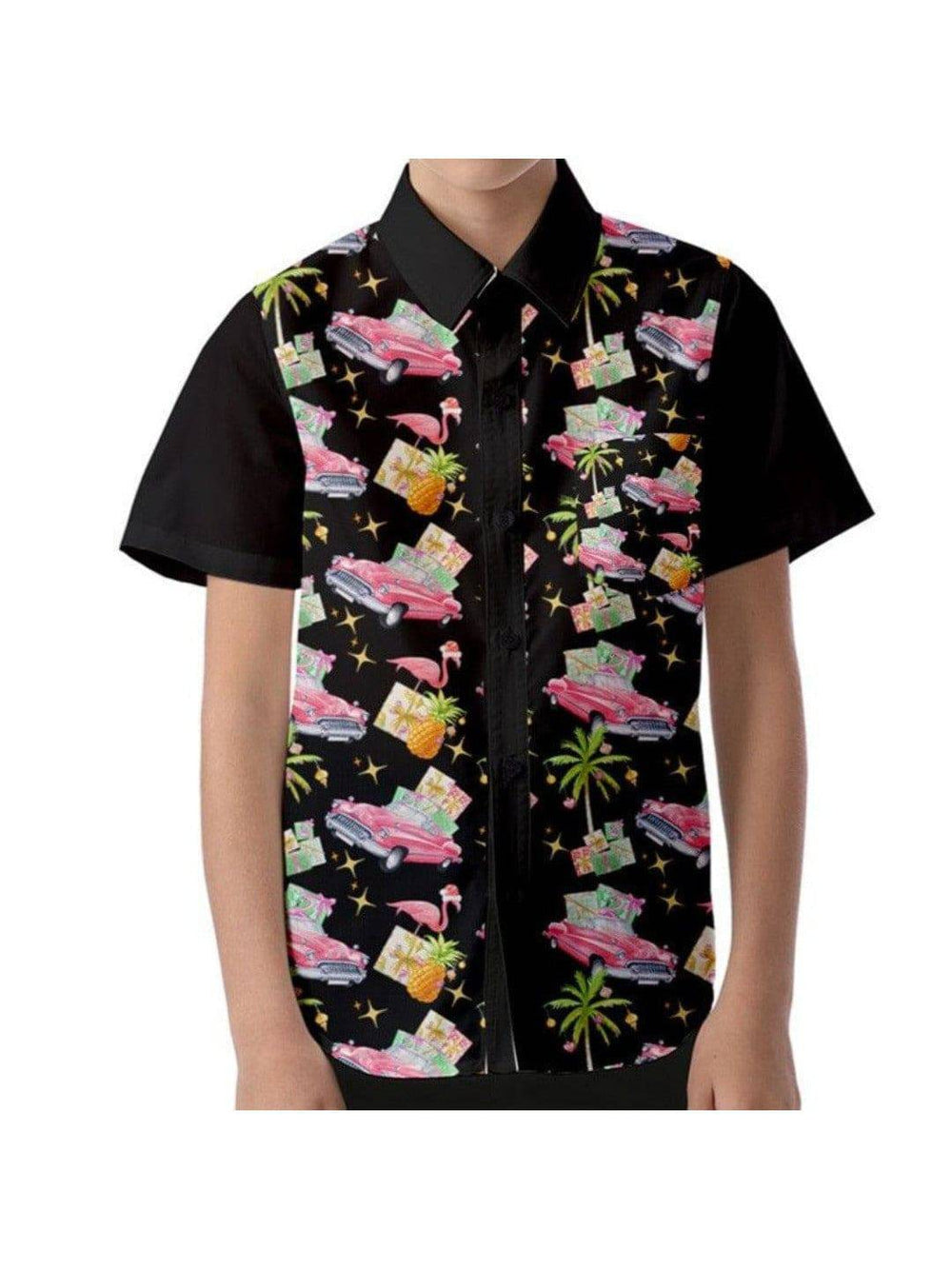 Tropical Christmas Kids' Unisex Short Sleeve Shirt - Poison Arrow Retro