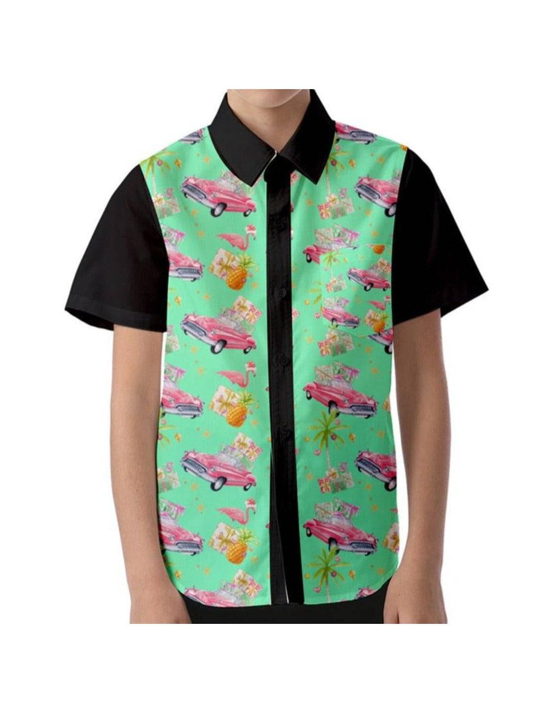 Tropical Christmas Kids' Unisex Short Sleeve Shirt - Poison Arrow Retro