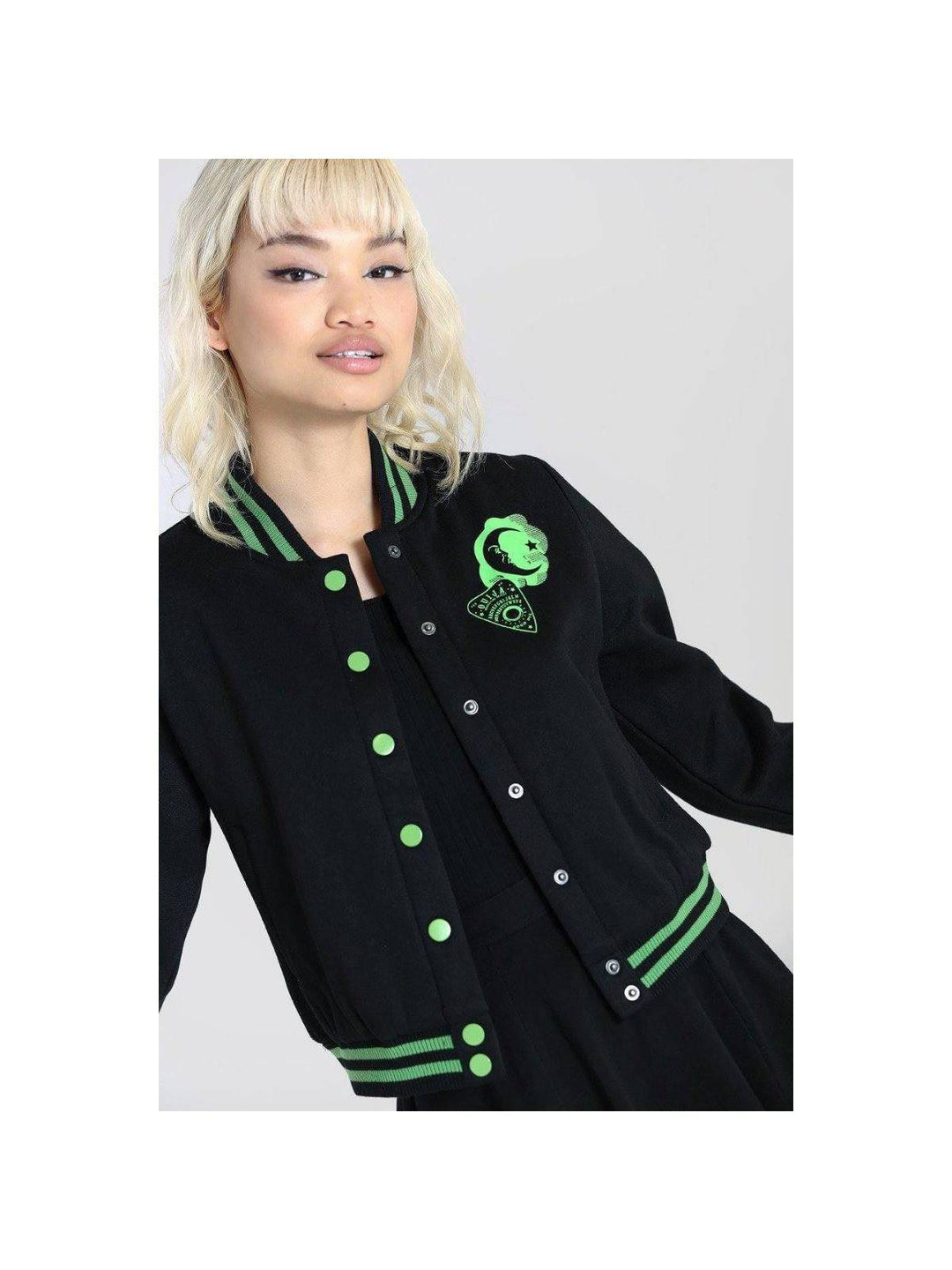 HELL BUNNY SAMARA VARSITY JACKET - Poison Arrow Retro