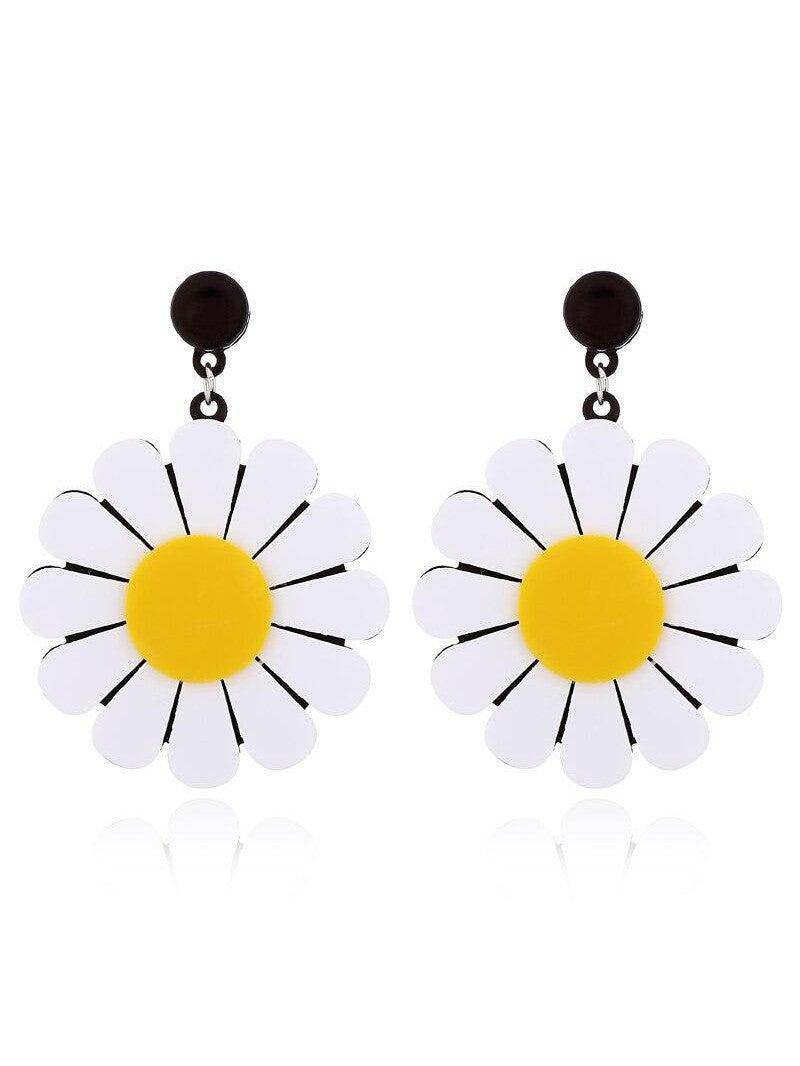 DAISIES DAISY Acrylic Drop/Dangle Stud Post Earrings - Poison Arrow Retro