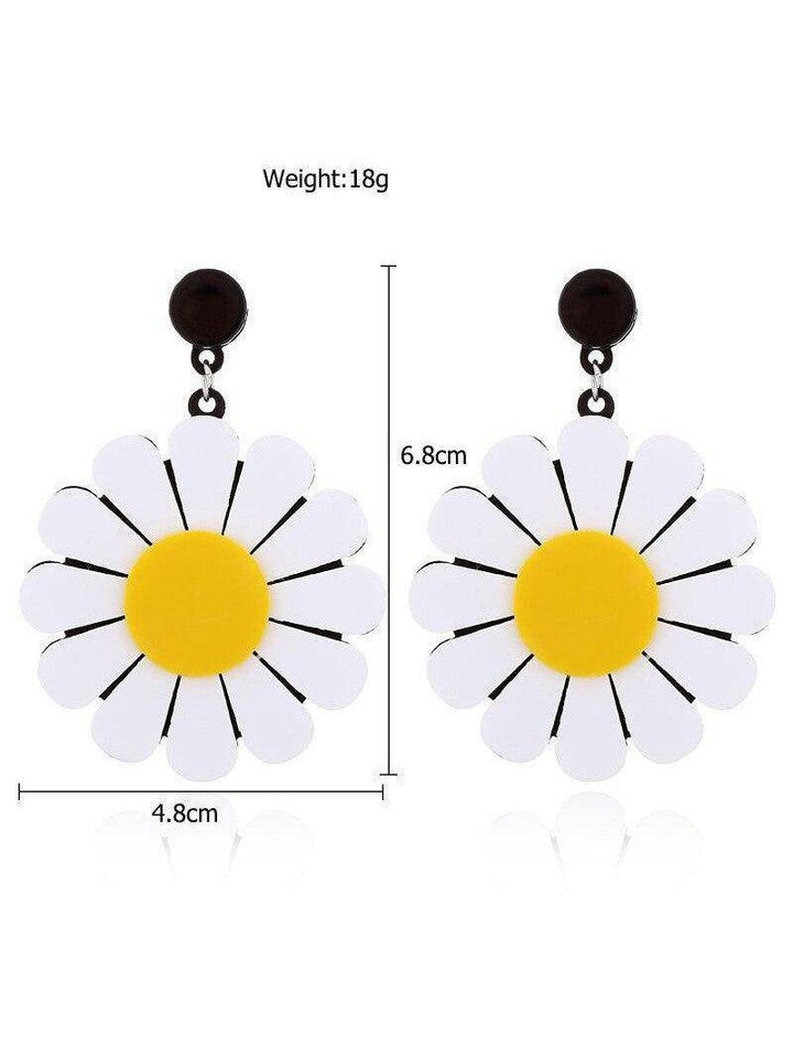 DAISIES DAISY Acrylic Drop/Dangle Stud Post Earrings - Poison Arrow Retro