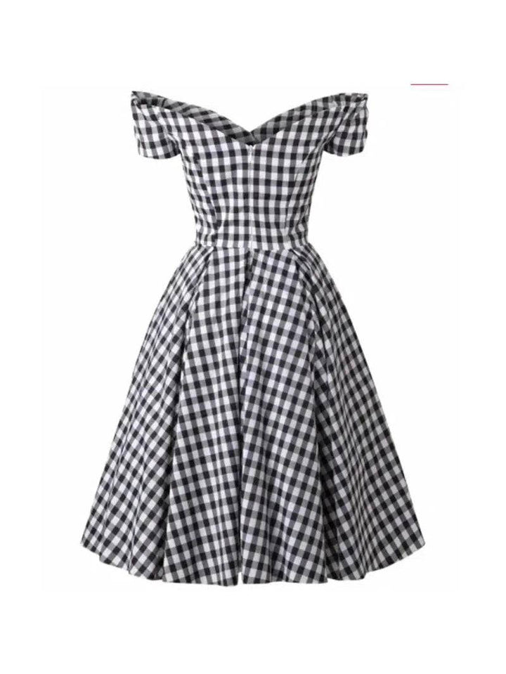 Black & White Plaid 50's Dress - Poison Arrow Retro