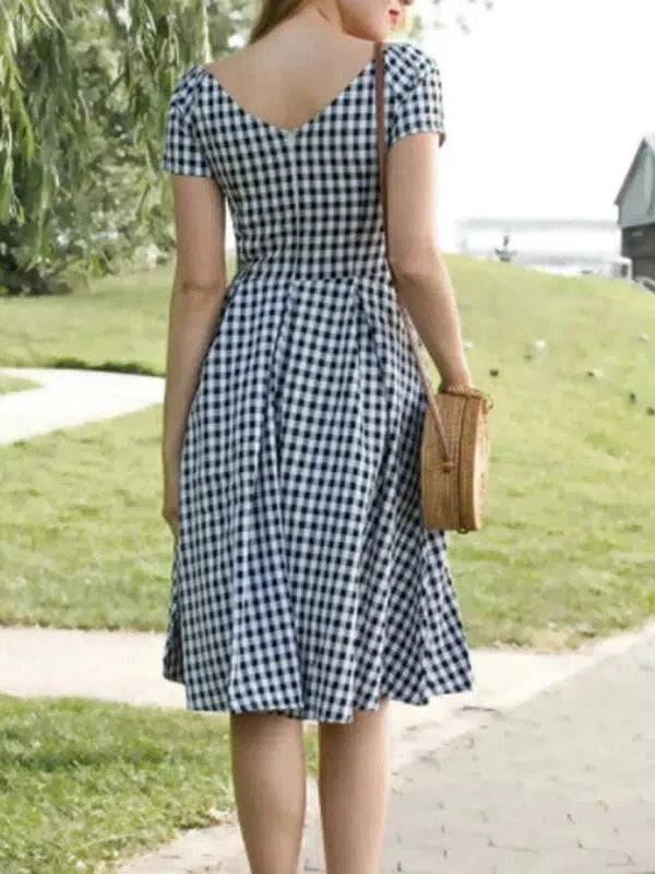 Black & White Plaid 50's Dress