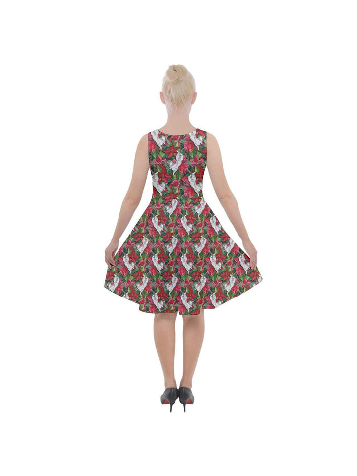 Christmas Cats Knee Length Skater Dress With Pockets - Poison Arrow Retro