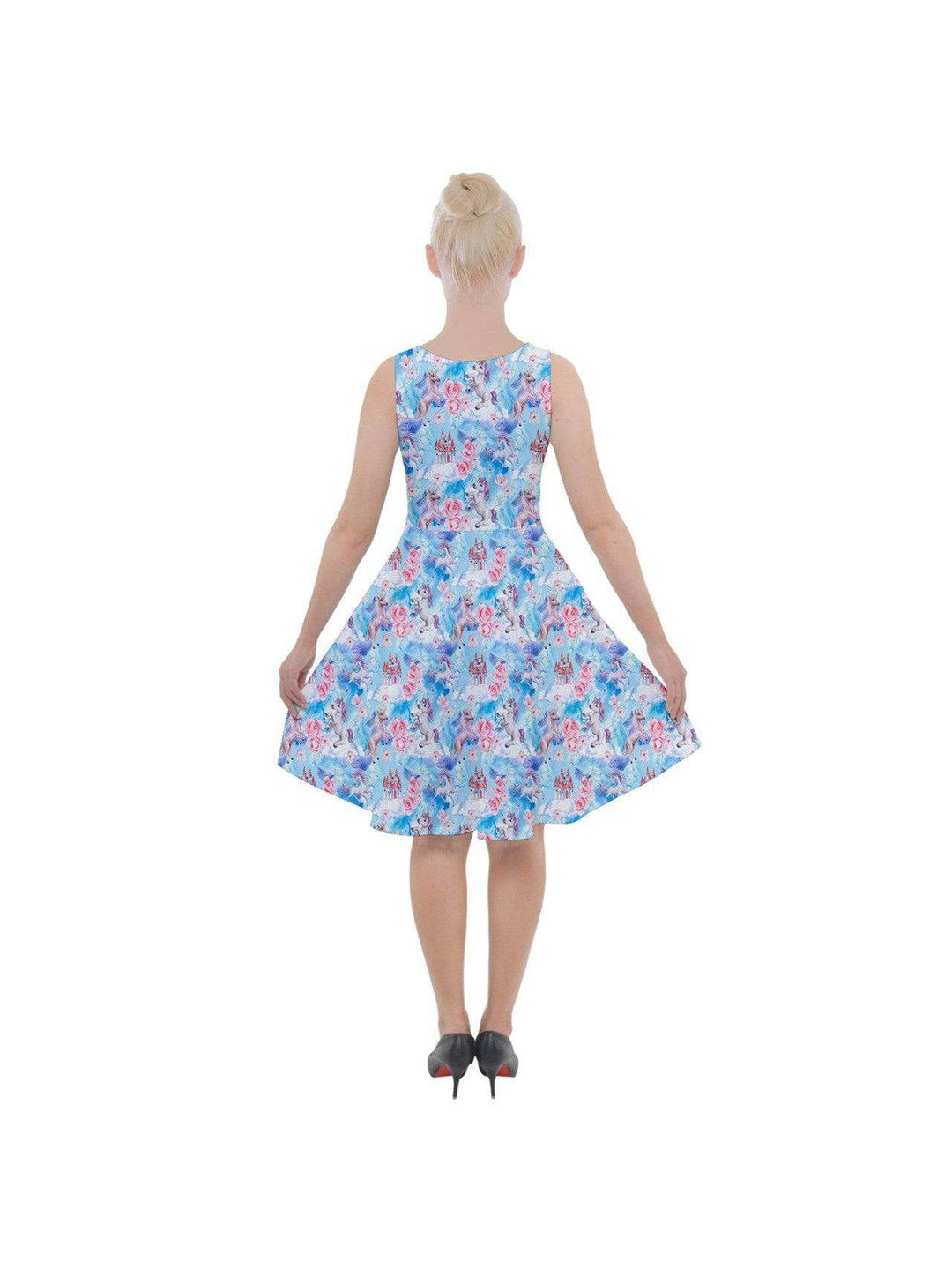 Fantasy Unicorns Knee Length Skater Dress With Pockets