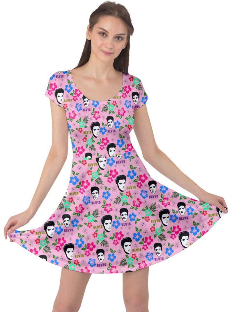 Hawaii Elvis Cap Sleeve Dress