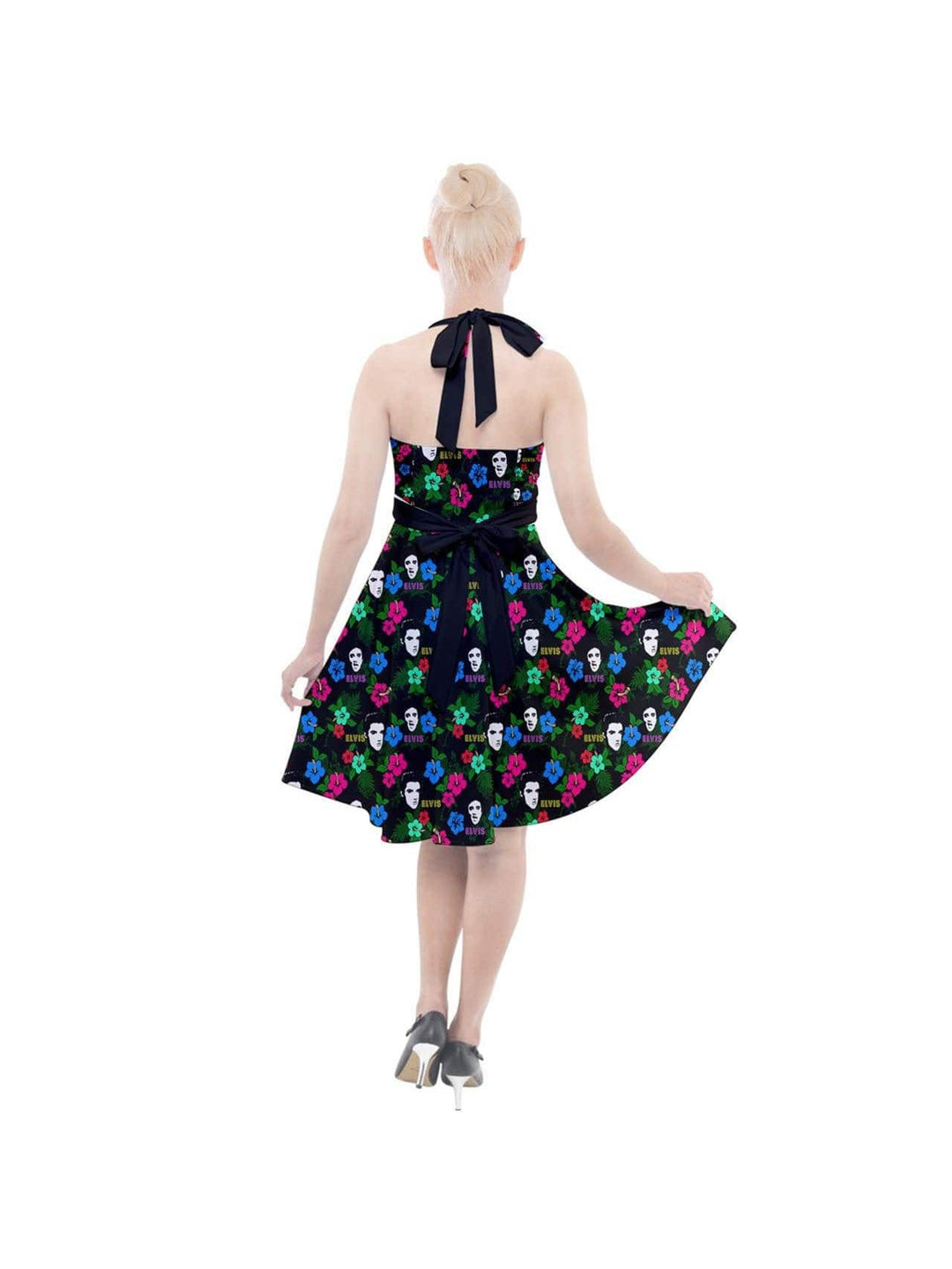 Hawaii Elvis Halter Party Swing Dress - Poison Arrow Retro