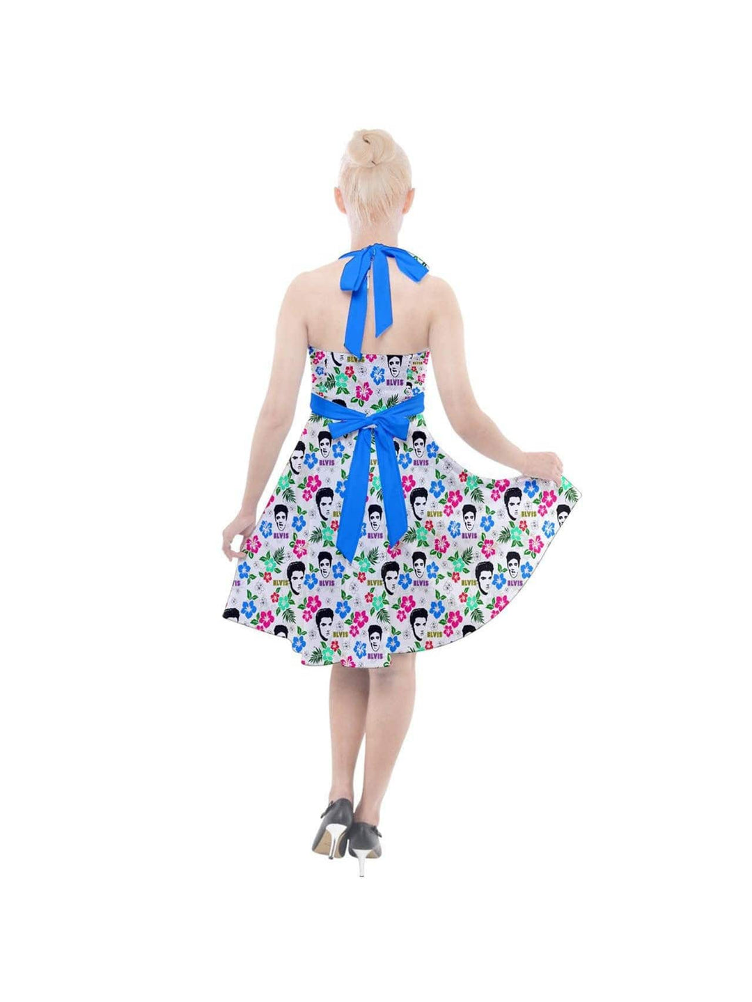 Hawaii Elvis Halter Party Swing Dress - Poison Arrow Retro