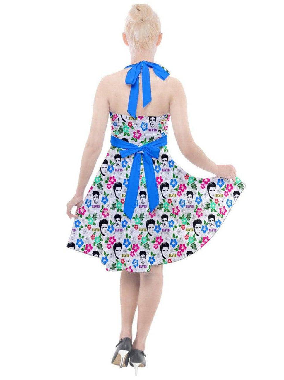 Hawaii Elvis Halter Party Swing Dress [IN STOCK]