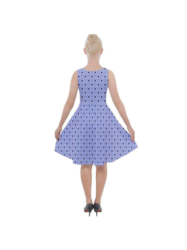 LAVENDER BATS Knee Length Skater Dress With Pockets - Poison Arrow Retro