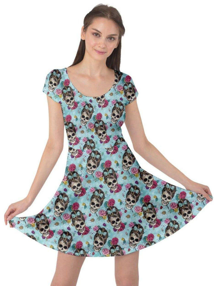 Legends of the Silver Scream Cap Sleeve Dress - Poison Arrow Retro