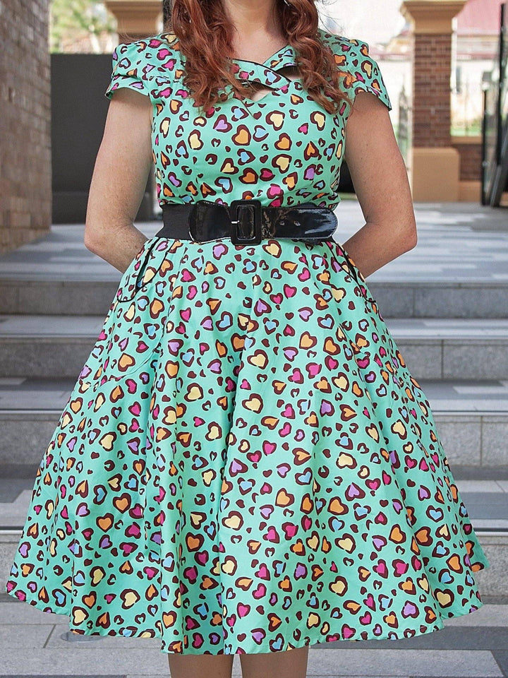 My Cheetin' Heart Vintage 50's Swing Dress - Poison Arrow Retro