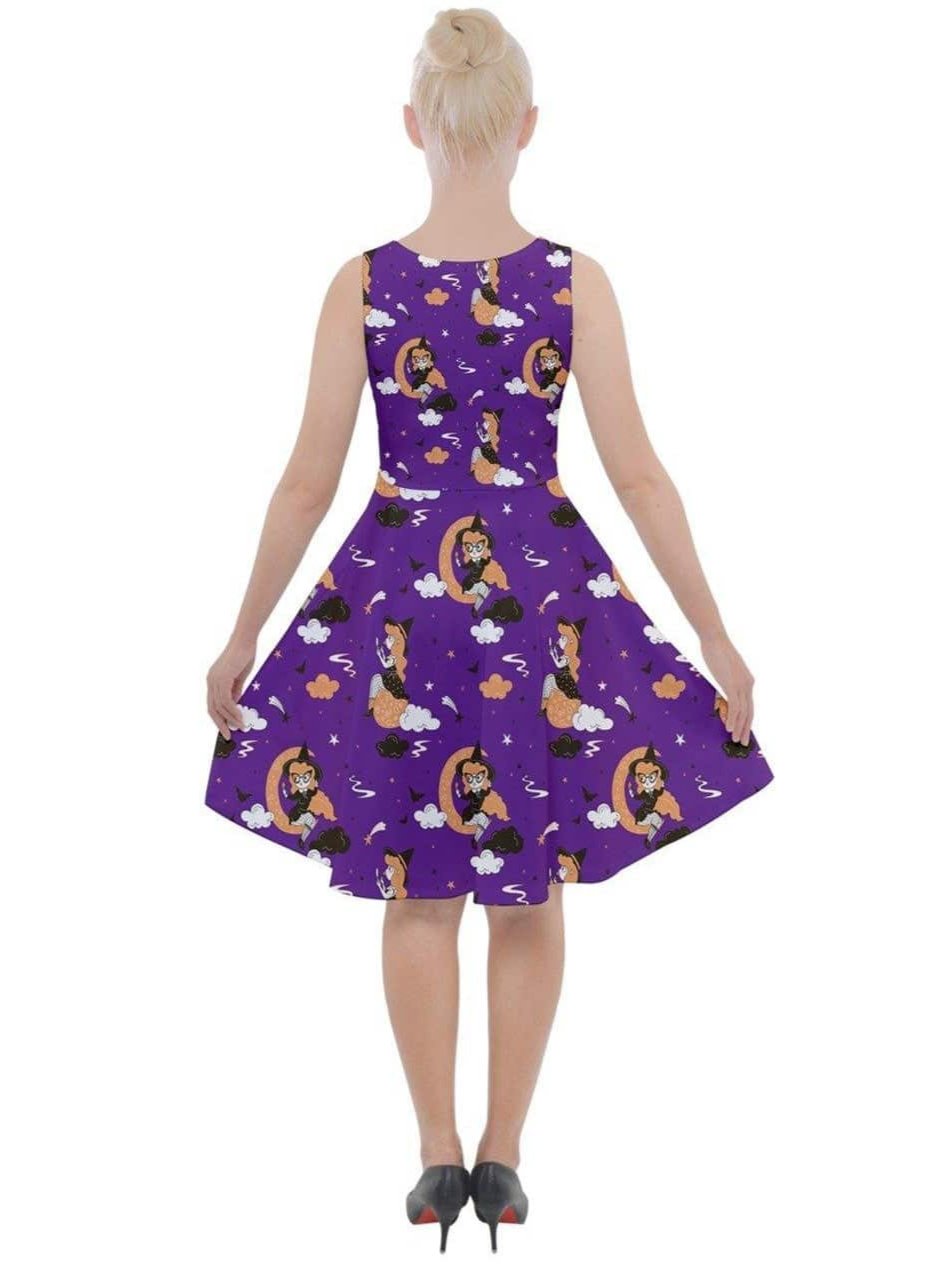 Purple Pinup Witch Skater Dress - Poison Arrow Retro