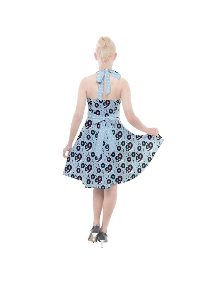 Rock n Bowl Halter Party Swing Dress - Poison Arrow Retro