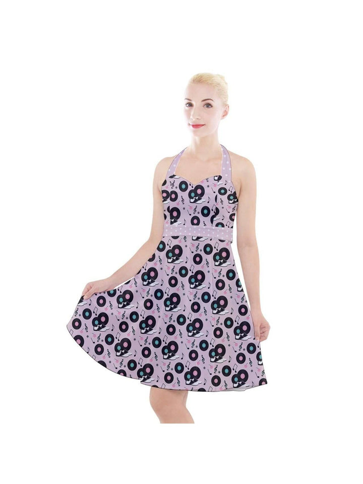 Rock n Bowl Halter Party Swing Dress - Poison Arrow Retro