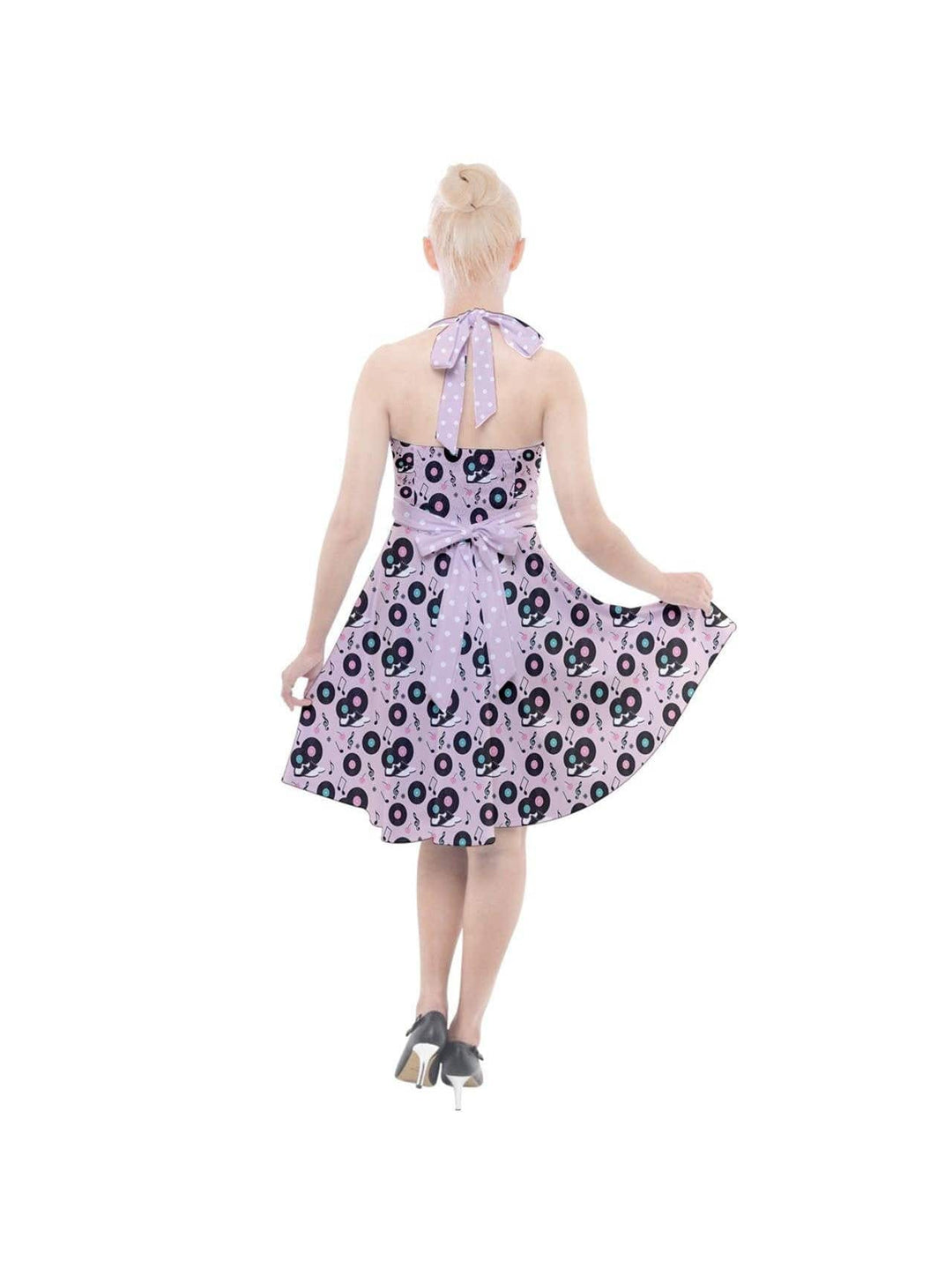 Rock n Bowl Halter Party Swing Dress