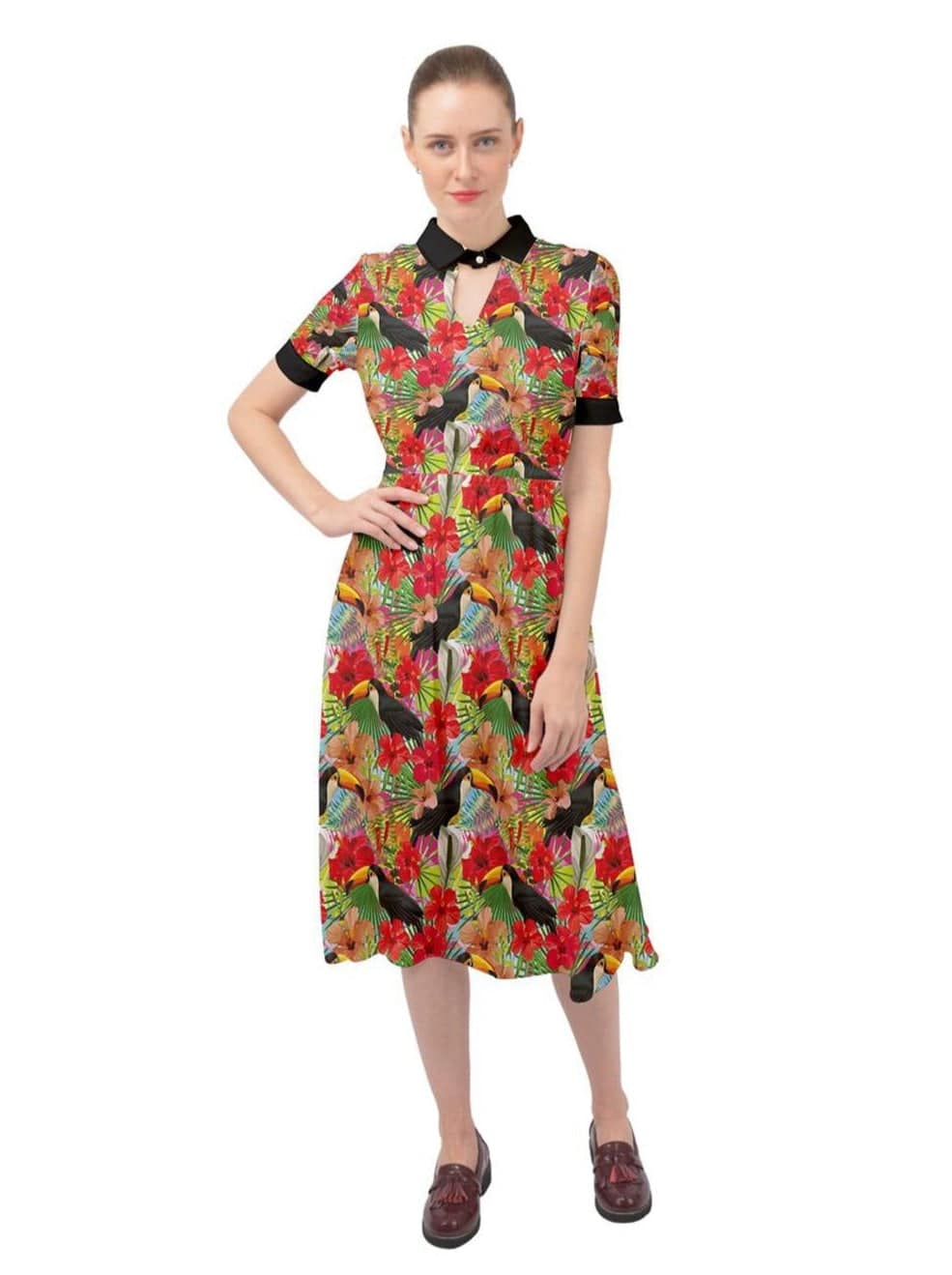 Toucans Ava 1940s Style Vintage Dress - Poison Arrow Retro