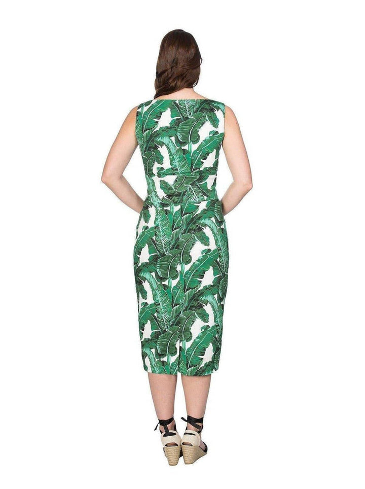 TROPICAL LEAVES DRESS - Poison Arrow Retro