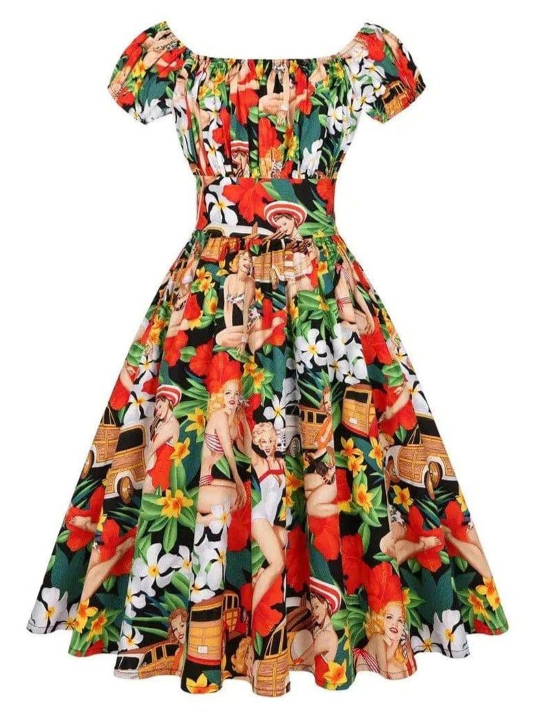 Tropical Pinups 50s Dress - Poison Arrow Retro