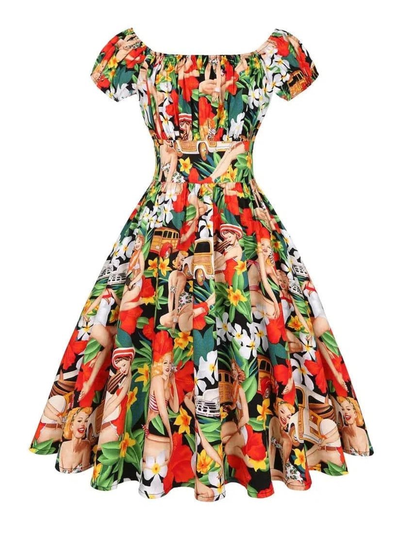 Tropical Pinups 50s Dress - Poison Arrow Retro