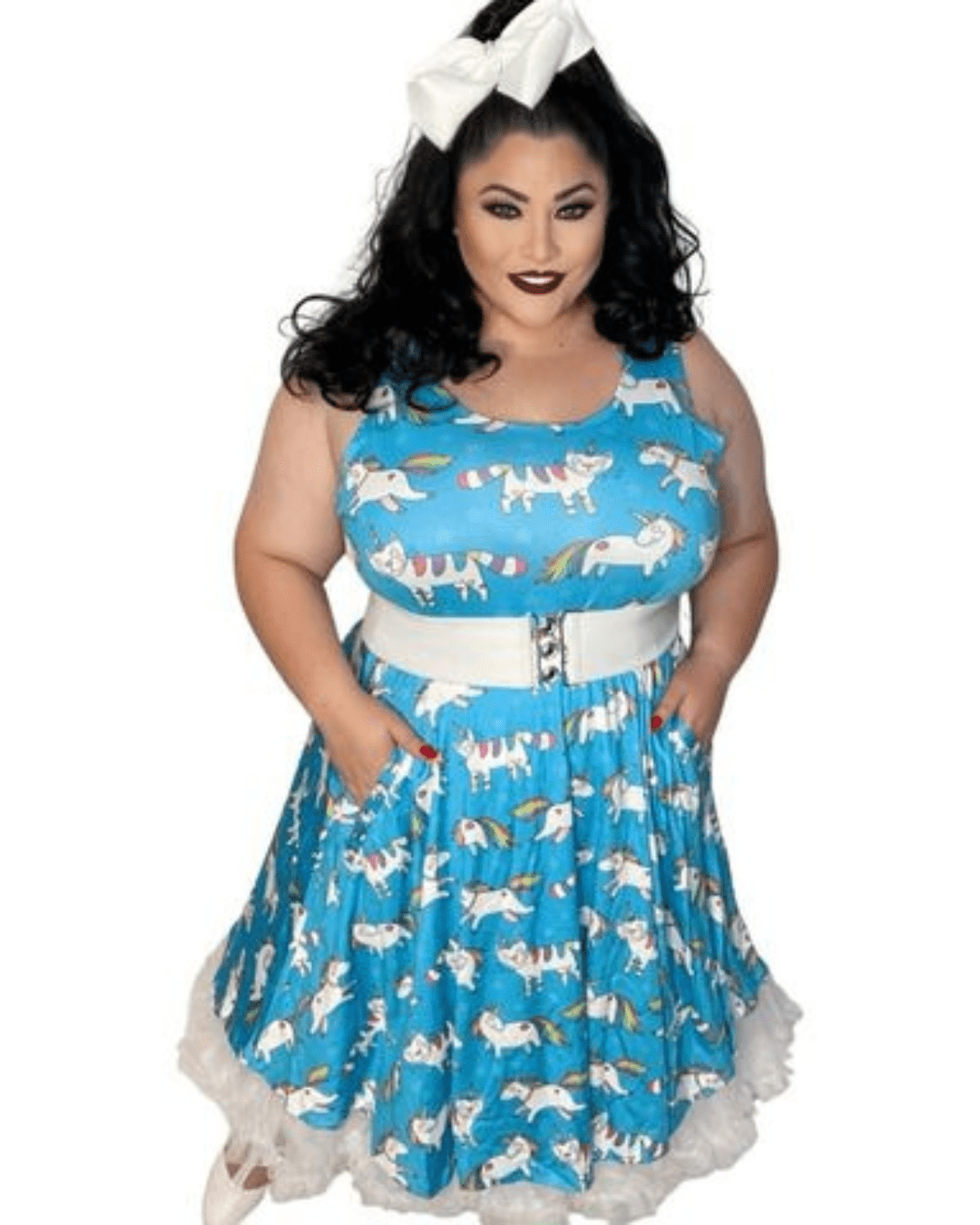 UNICORNS & UNICATS Knee Length Skater Dress With Pockets