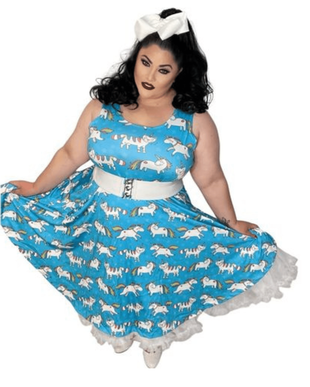 UNICORNS & UNICATS Knee Length Skater Dress With Pockets - Poison Arrow Retro