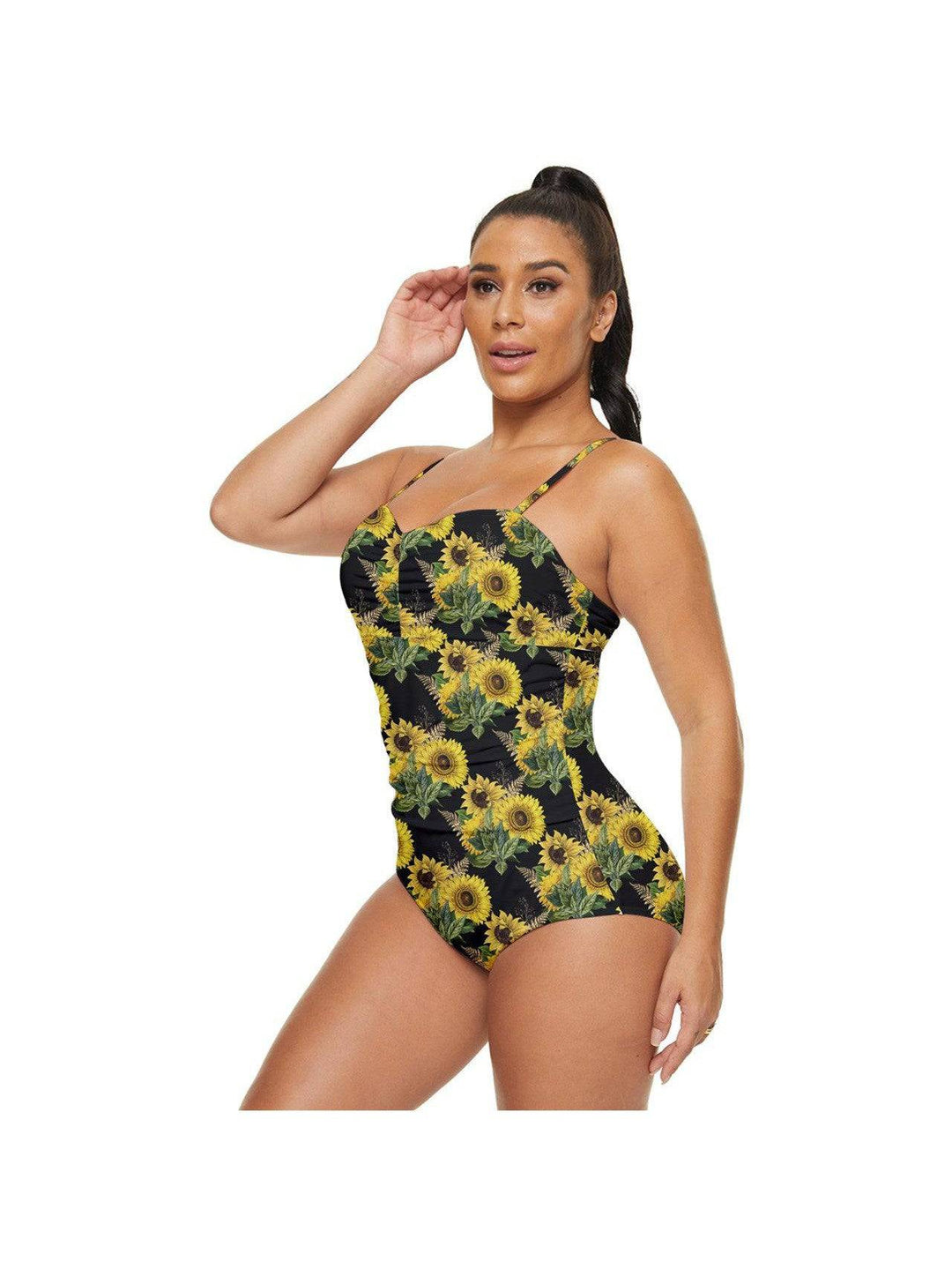 Sunflowers Retro Full Coverage Swimsuit