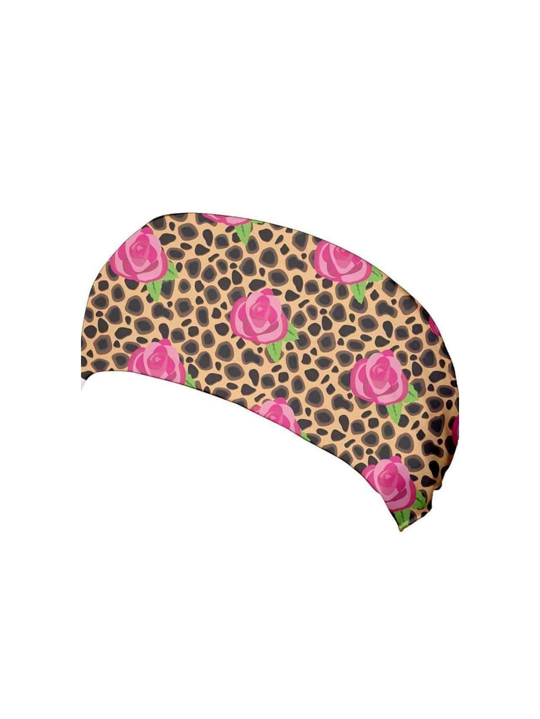 Cheetah Rose Wide Stretchy Headband - Poison Arrow Retro