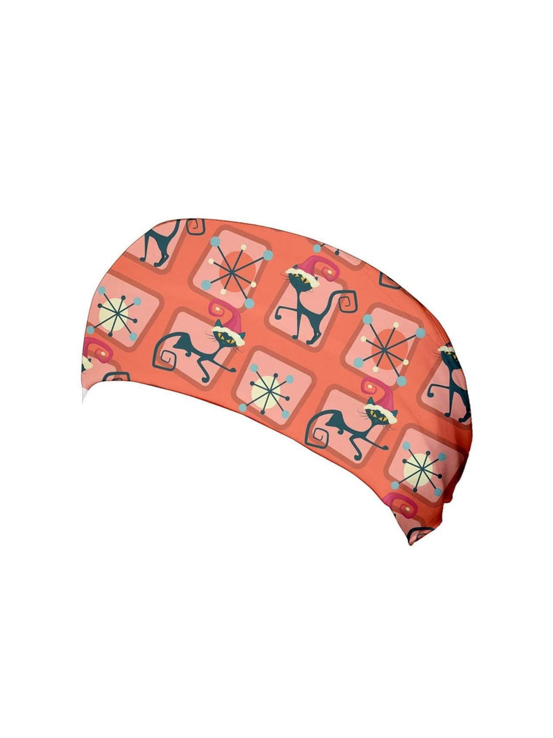 Retro Christmas Cats Wide Stretchy Headband - Poison Arrow Retro