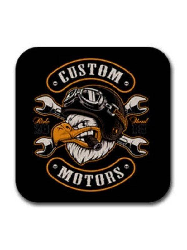 custom motors Rubber Square Coaster (4 pack) - Poison Arrow Retro