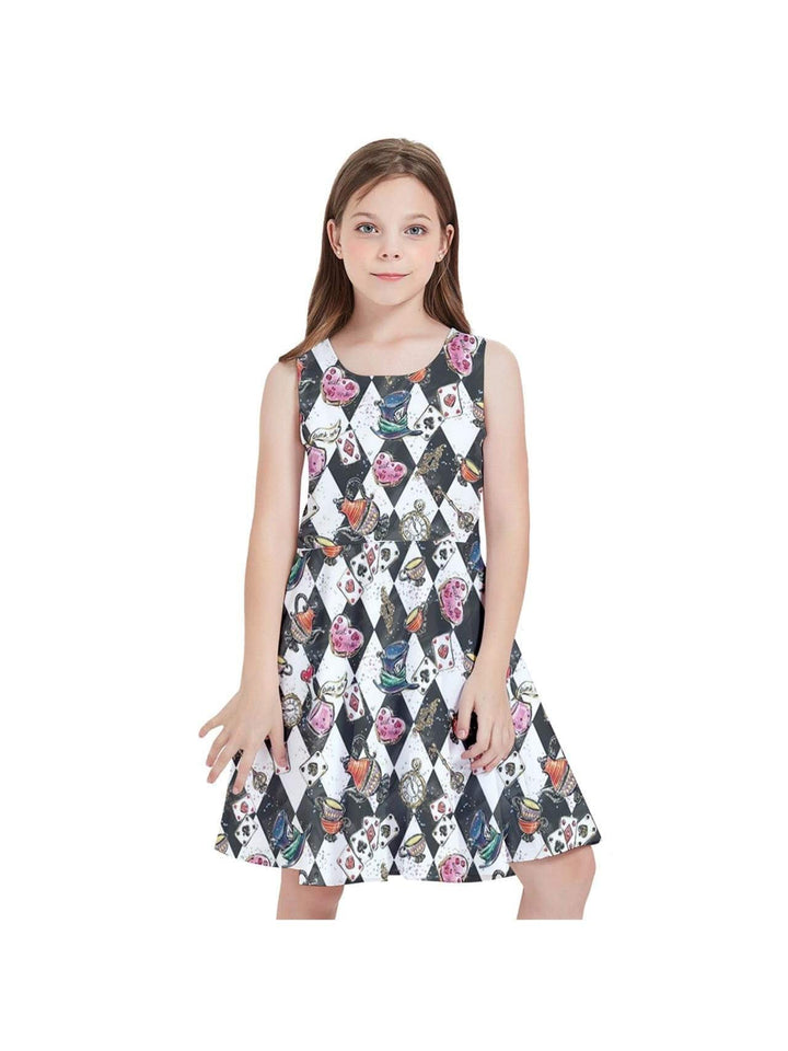 Alice in Wonderland Kids' Skater Dress - Poison Arrow Retro