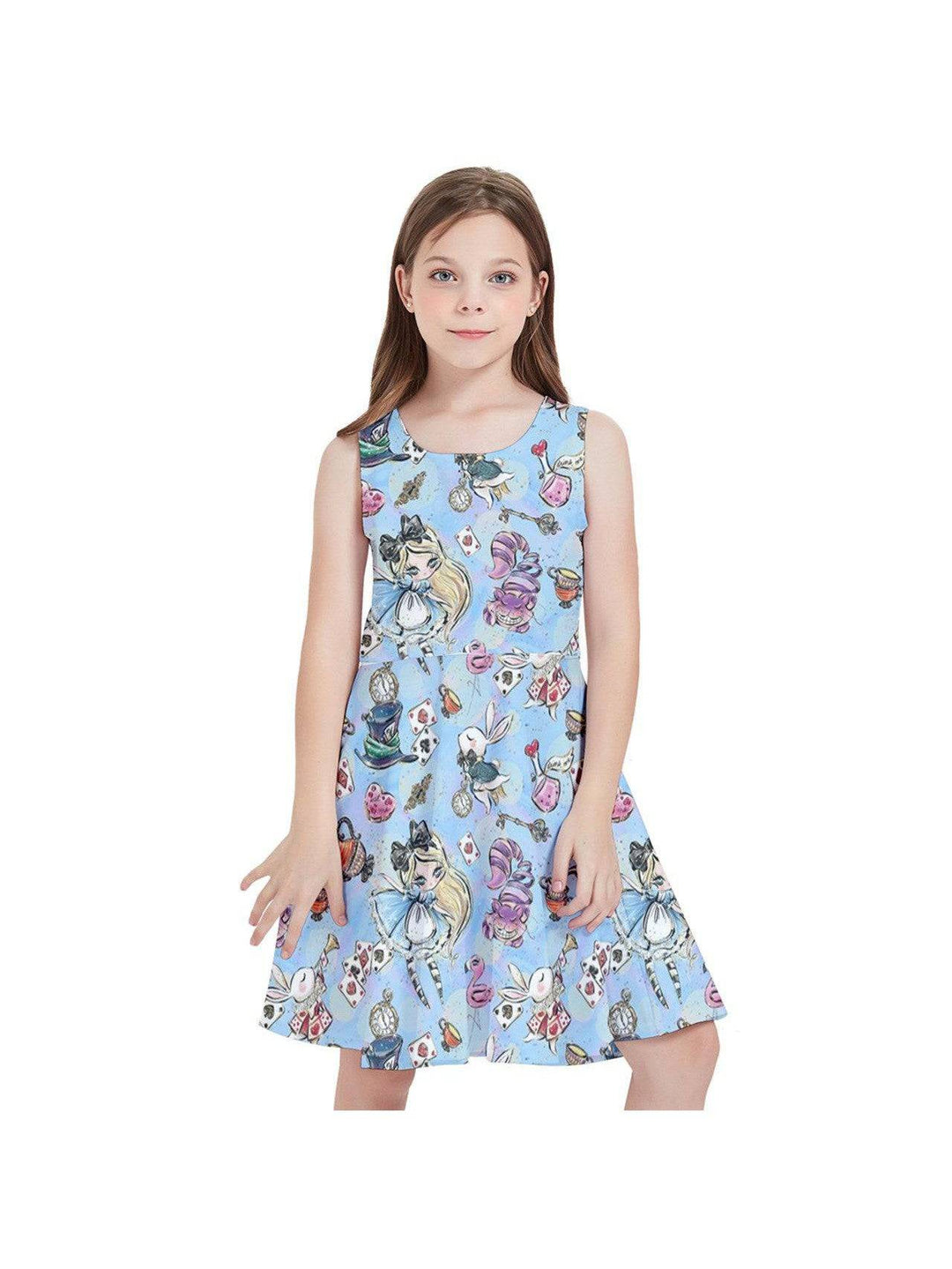 Alice in Wonderland Kids' Skater Dress - Poison Arrow Retro