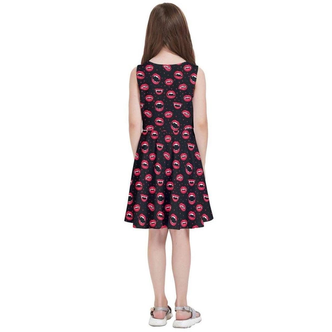 BITE ME! Kids' Skater Dress - Poison Arrow Retro